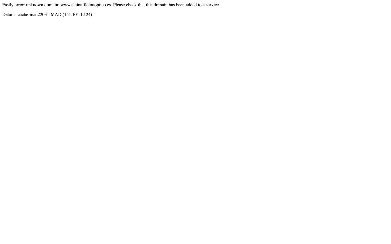 Page d'accueil du site officiel Alain Afflelou