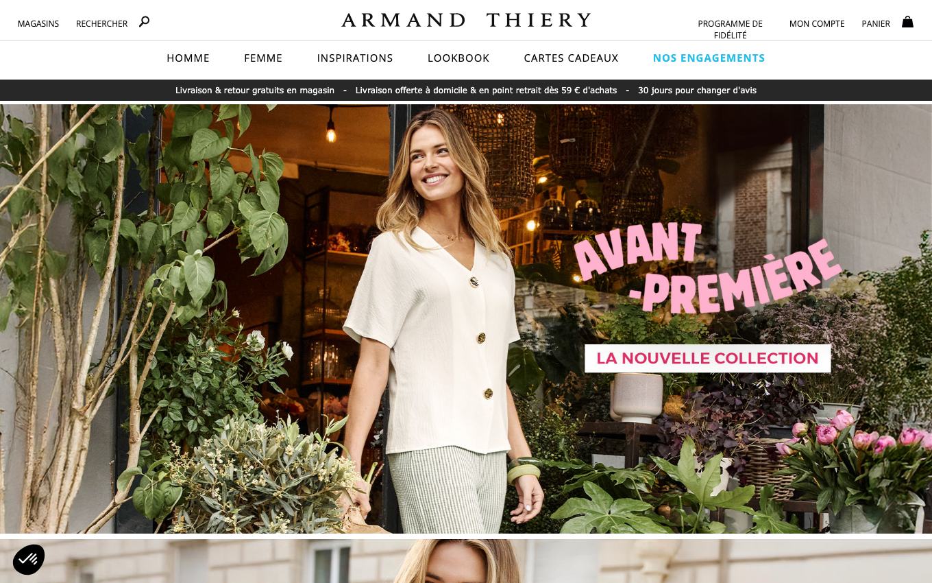 Page d'accueil du site officiel Armand Thiery