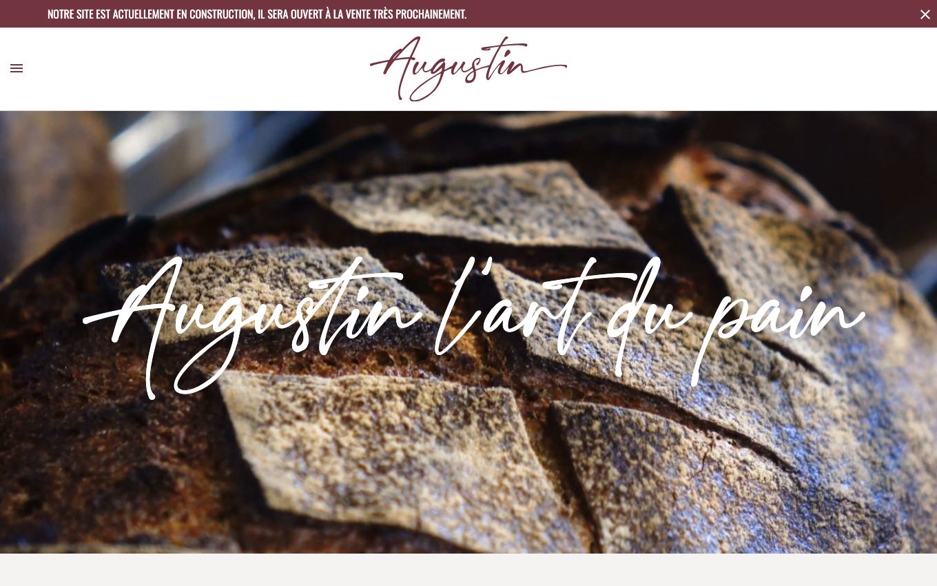 Page d'accueil du site officiel Augustin