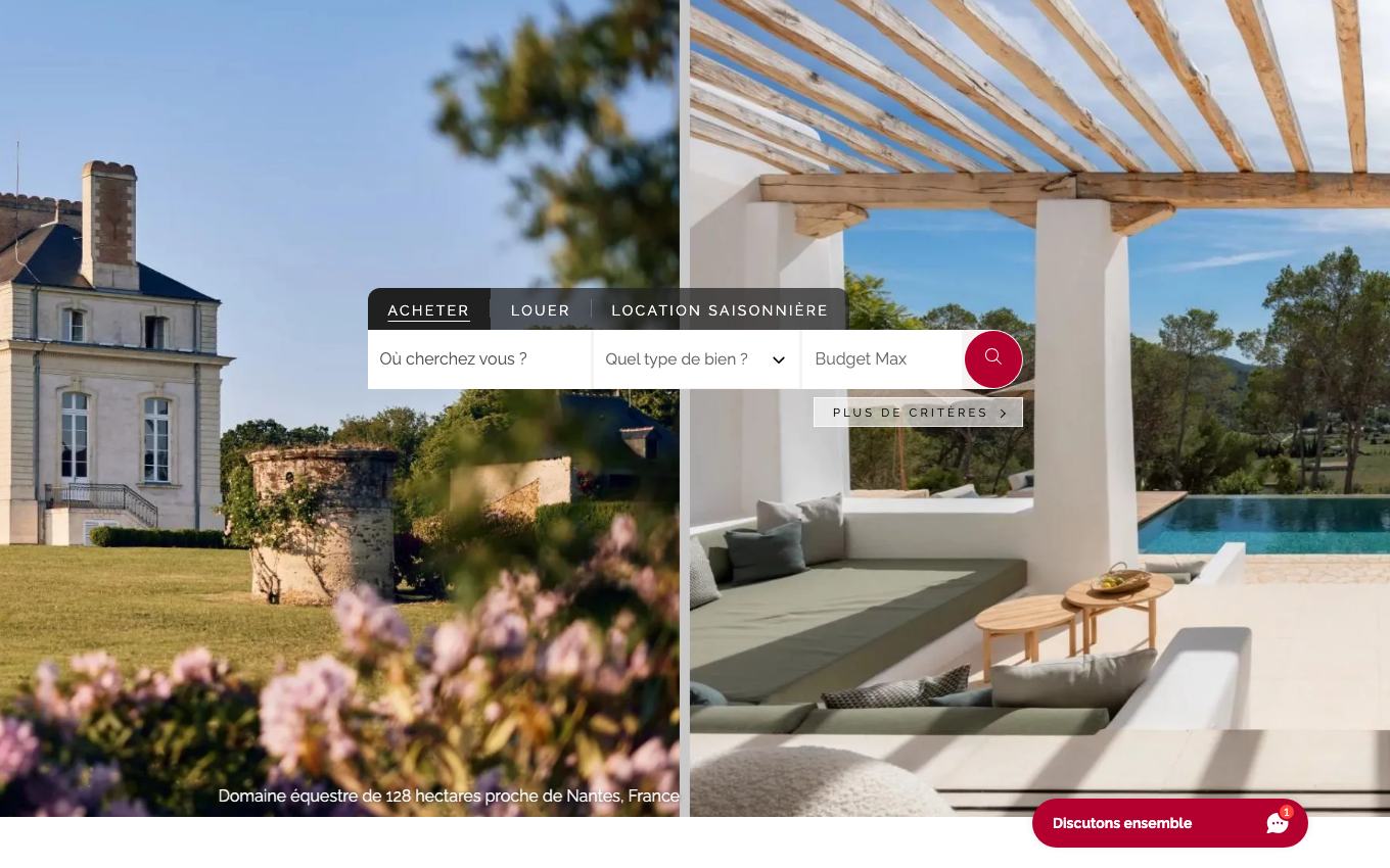 Page d'accueil du site officiel Barnes