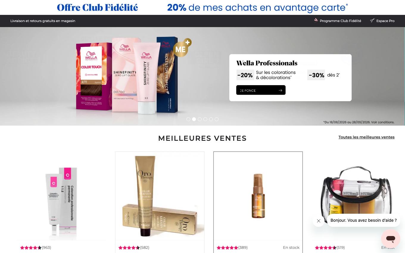 Page d'accueil du site officiel Bleu Libellule
