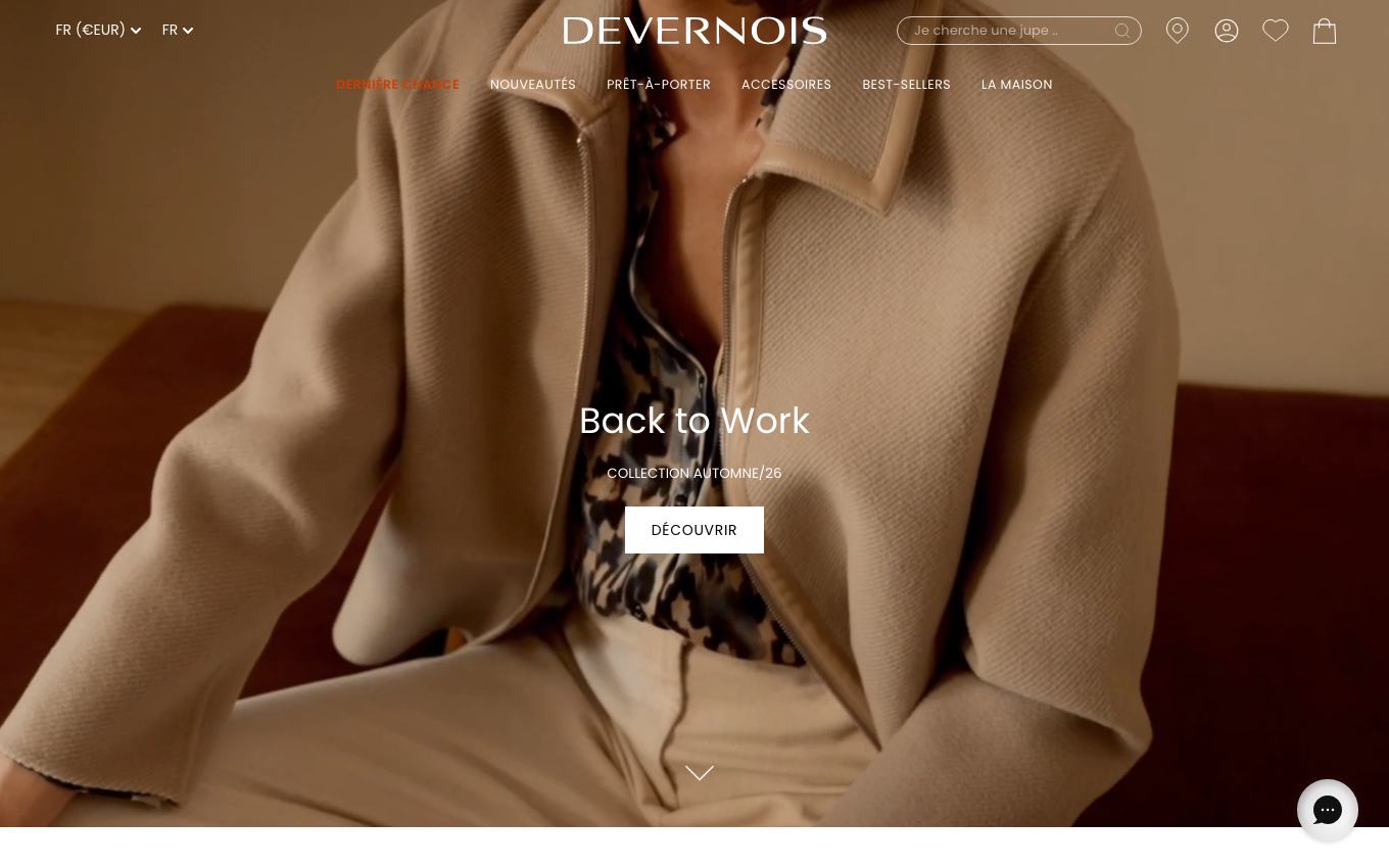 Page d'accueil du site officiel Devernois