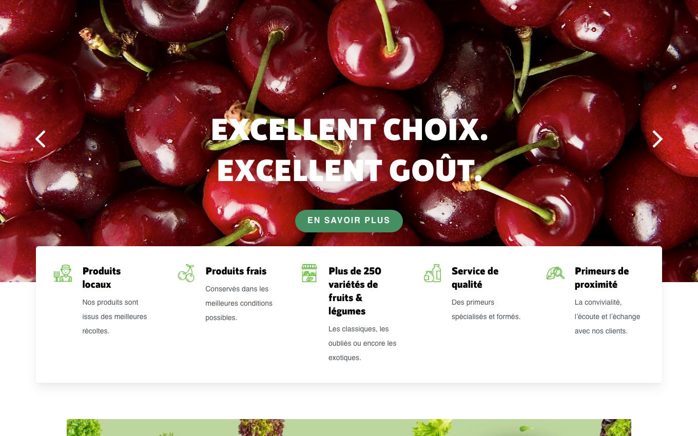 Page d'accueil du site officiel Cerise et Potiron