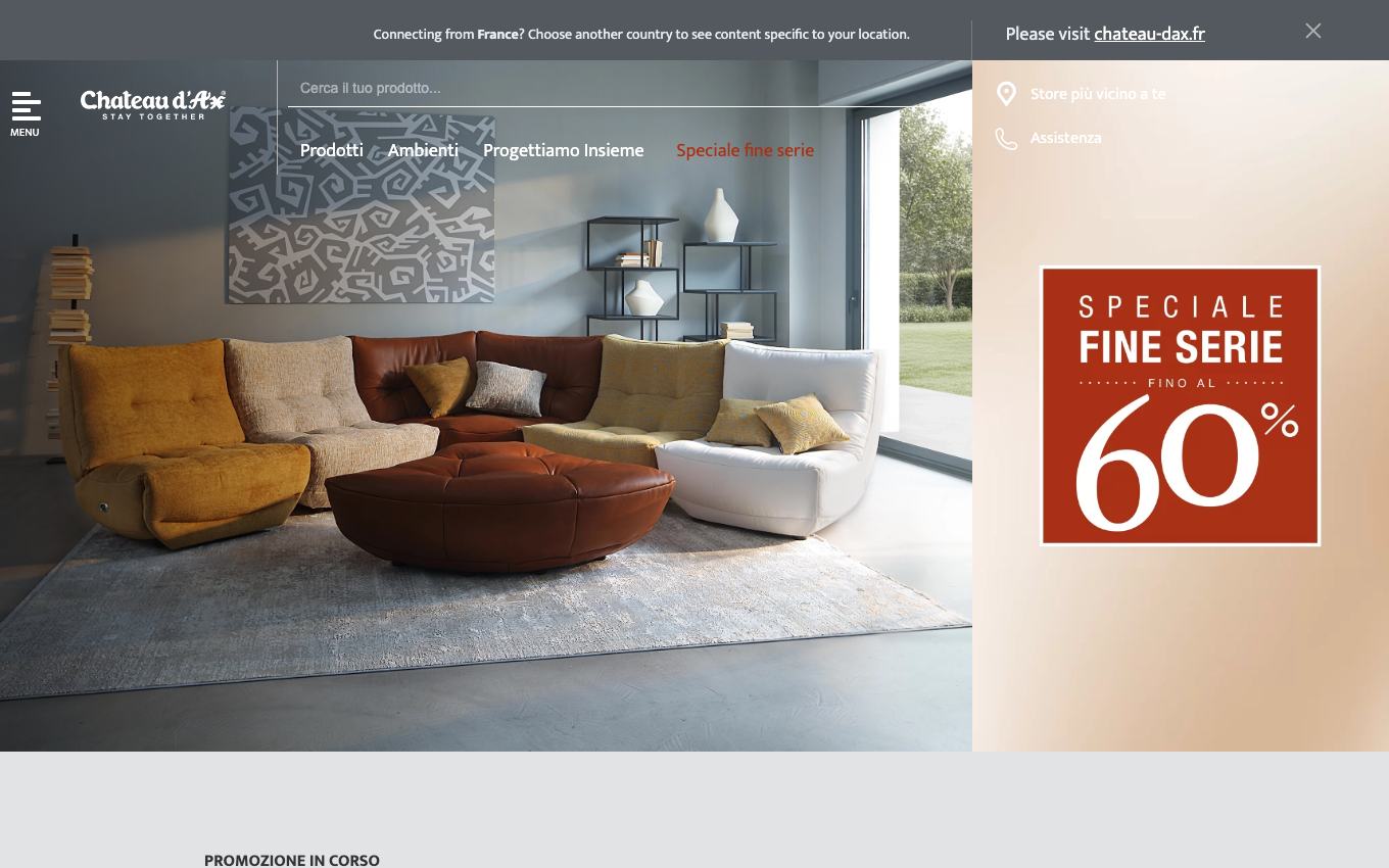 Page d'accueil du site officiel Chateau d'Ax