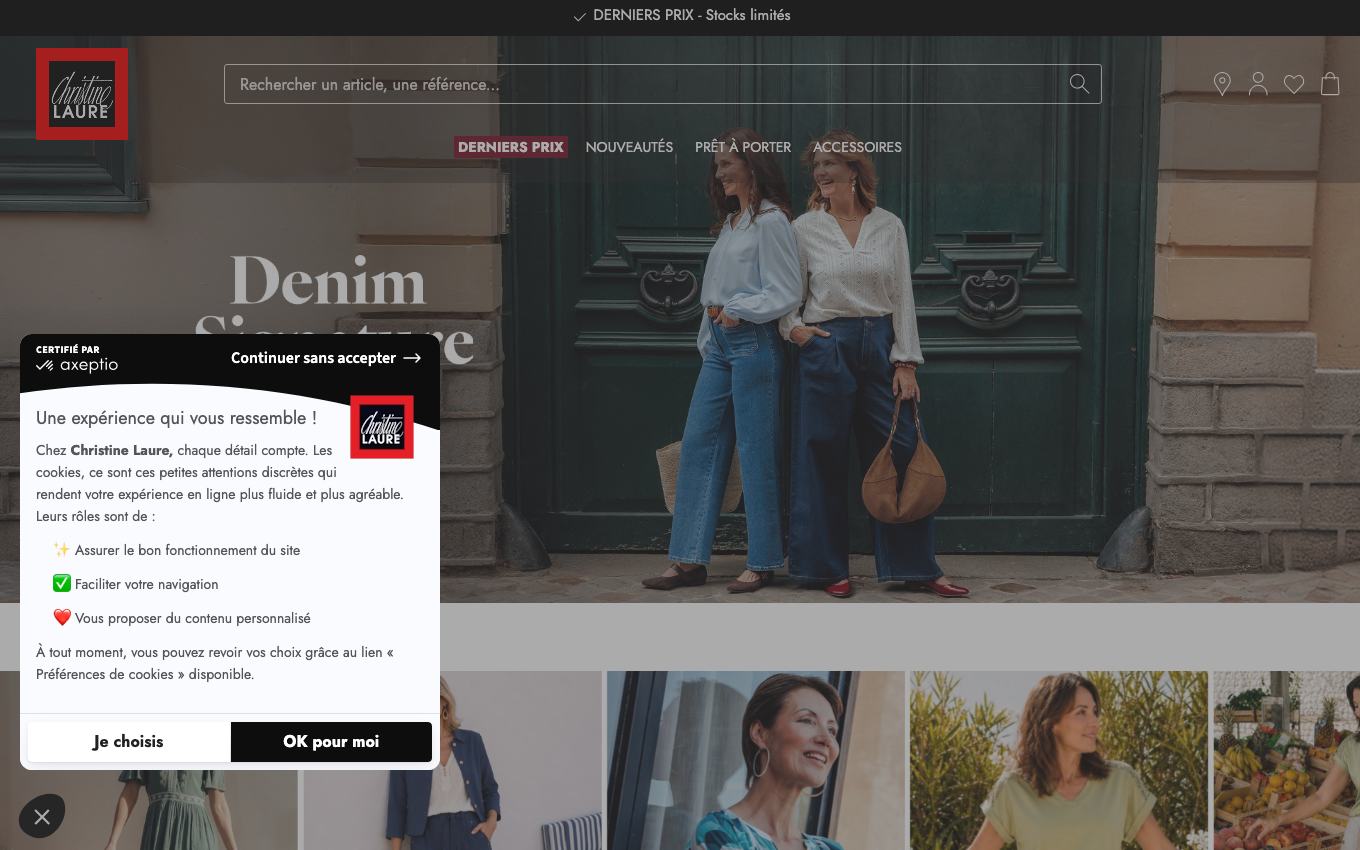 Page d'accueil du site officiel Christine Laure