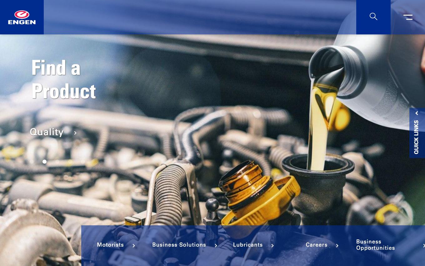 Page d'accueil du site officiel Engen