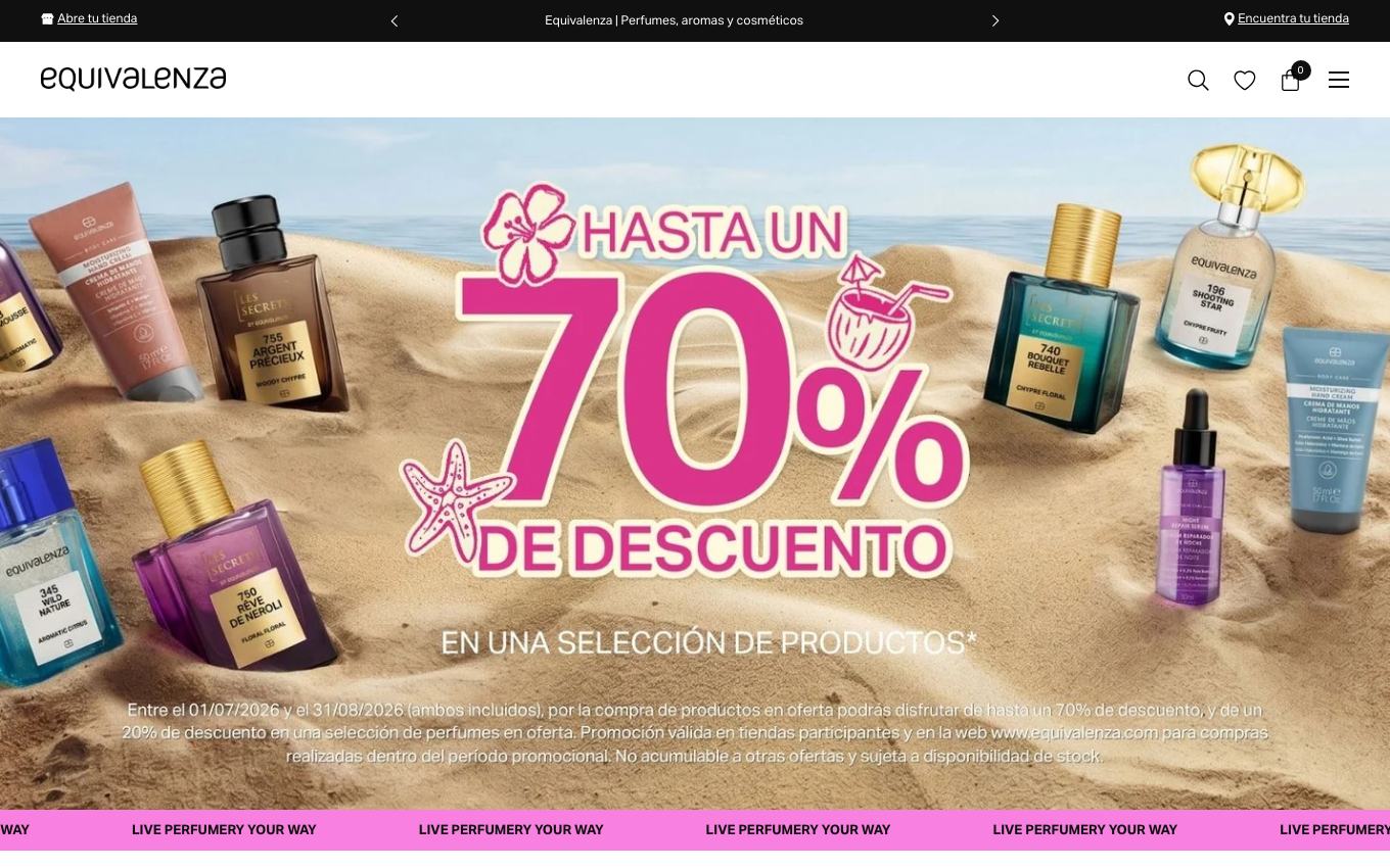 Page d'accueil du site officiel Equivalenza