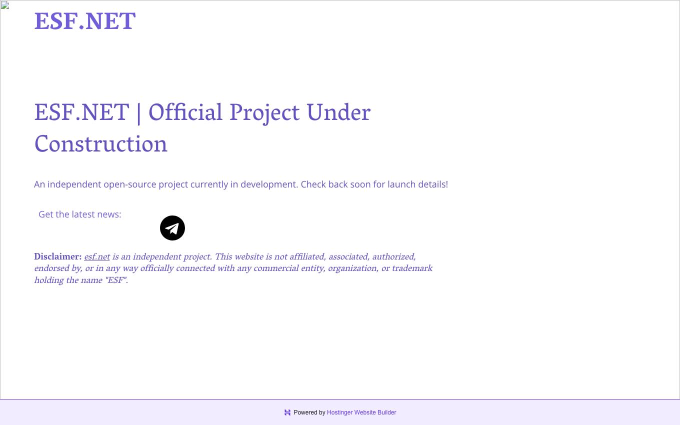 Page d'accueil du site officiel ESF