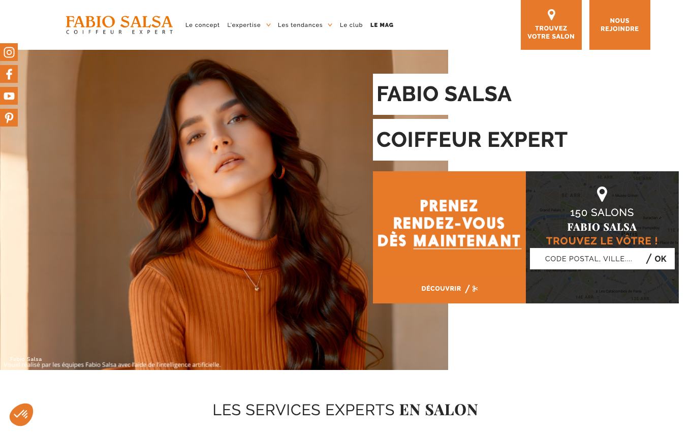Page d'accueil du site officiel Fabio Salsa