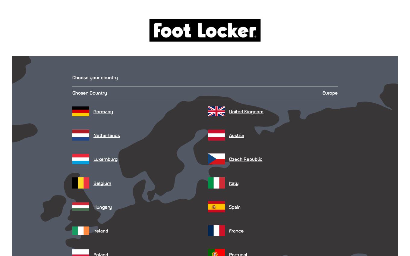 Page d'accueil du site officiel Foot Locker