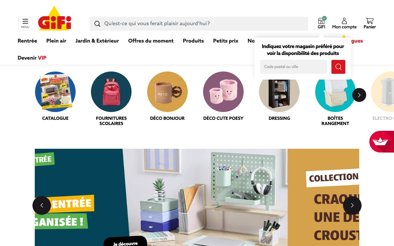 Page d'accueil du site officiel GiFi