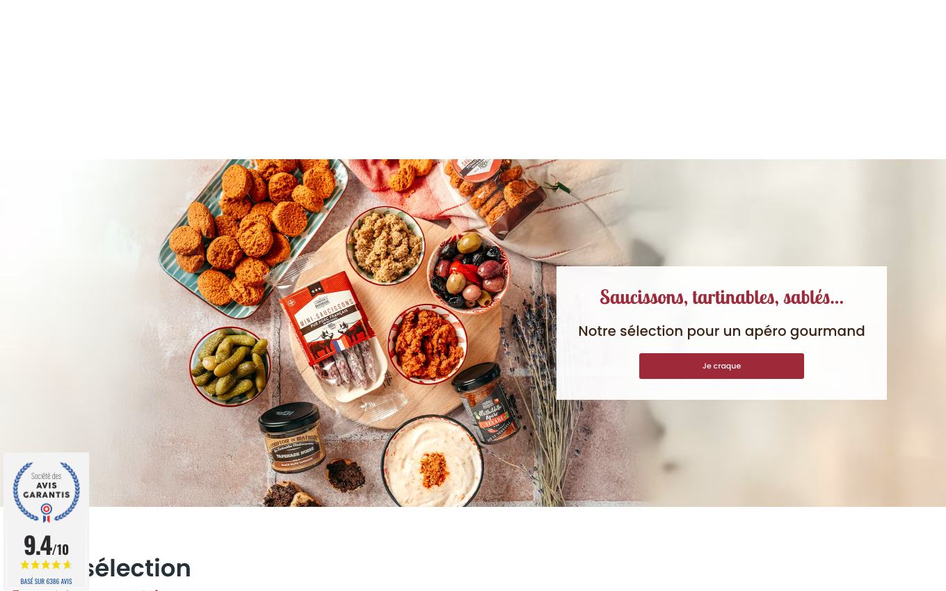 Page d'accueil du site officiel Le Comptoir de Mathilde