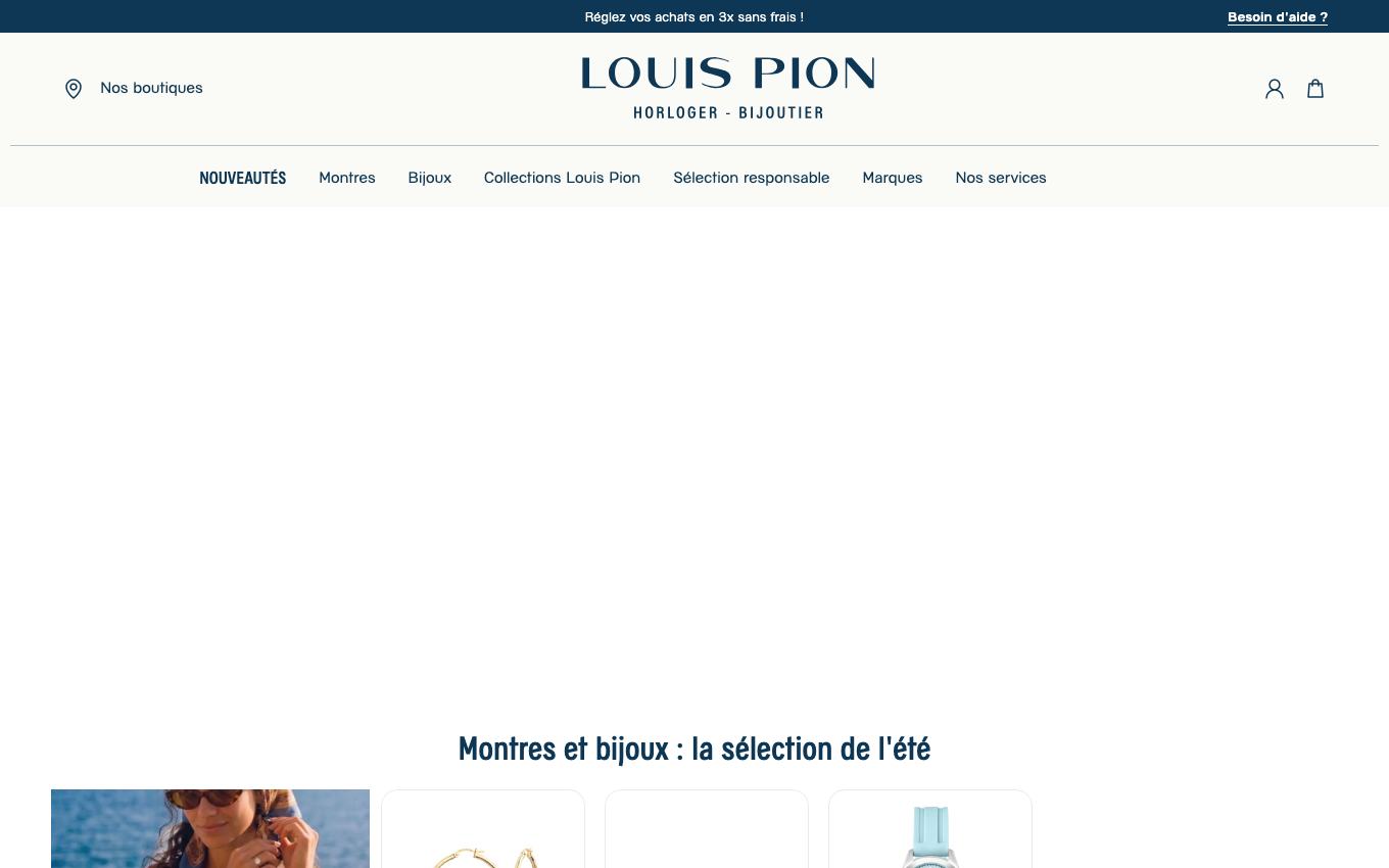 Page d'accueil du site officiel Louis Pion