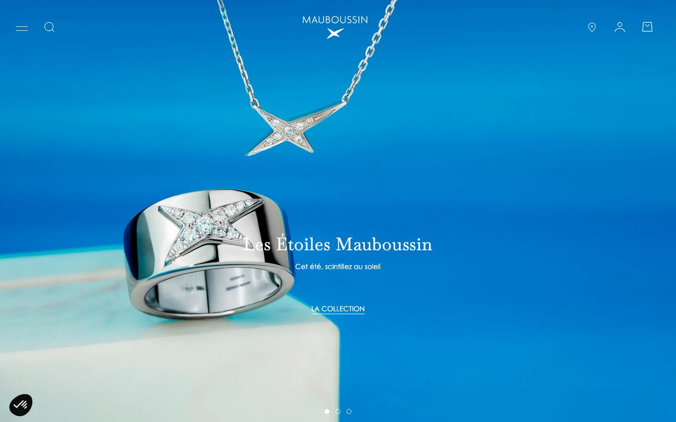 Page d'accueil du site officiel Mauboussin