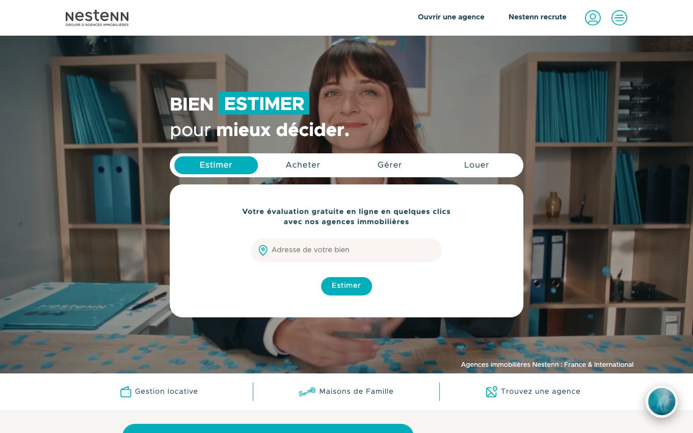 Page d'accueil du site officiel Nestenn