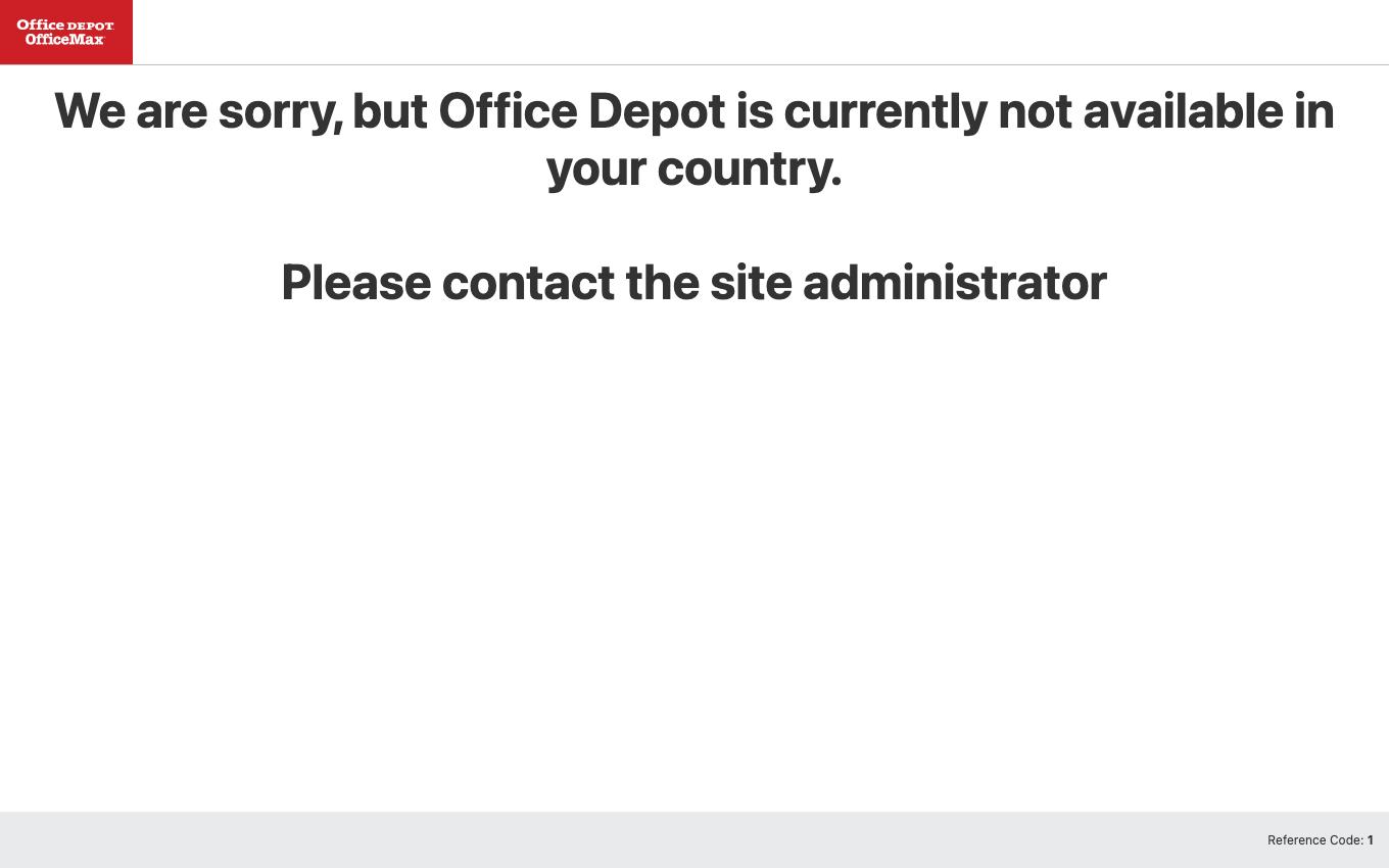 Page d'accueil du site officiel Office Depot