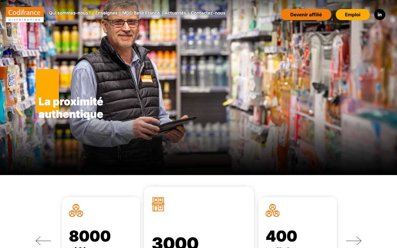 Page d'accueil du site officiel Panier Sympa