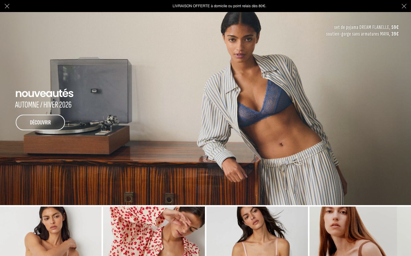 Page d'accueil du site officiel Princesse tam.tam