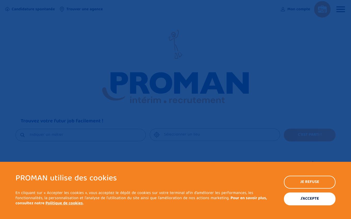 Page d'accueil du site officiel Proman