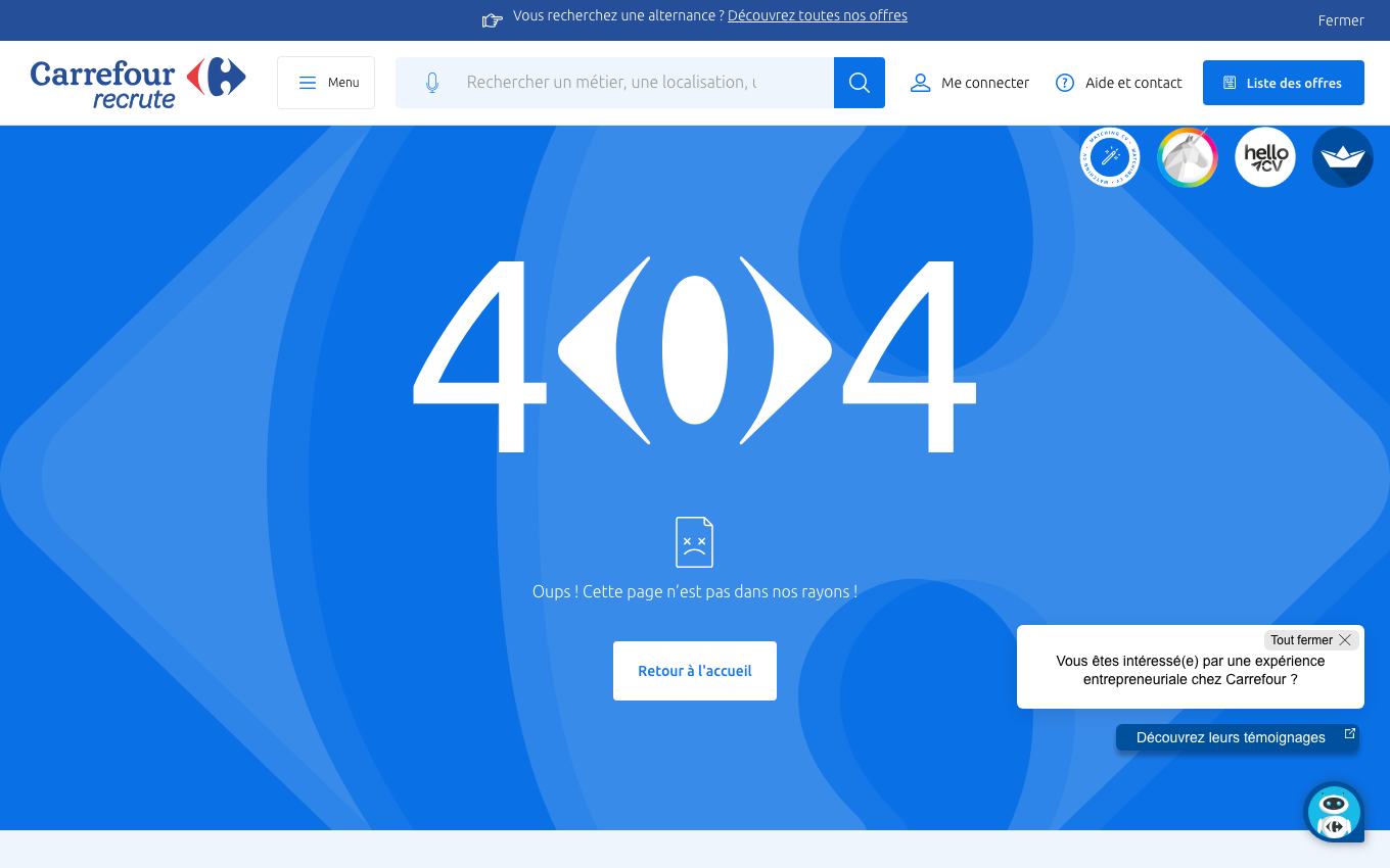 Page d'accueil du site officiel Proxi