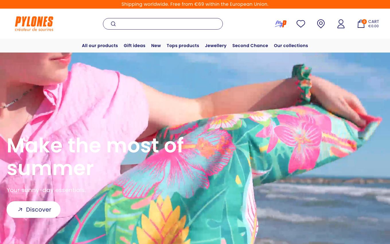 Page d'accueil du site officiel Pylones