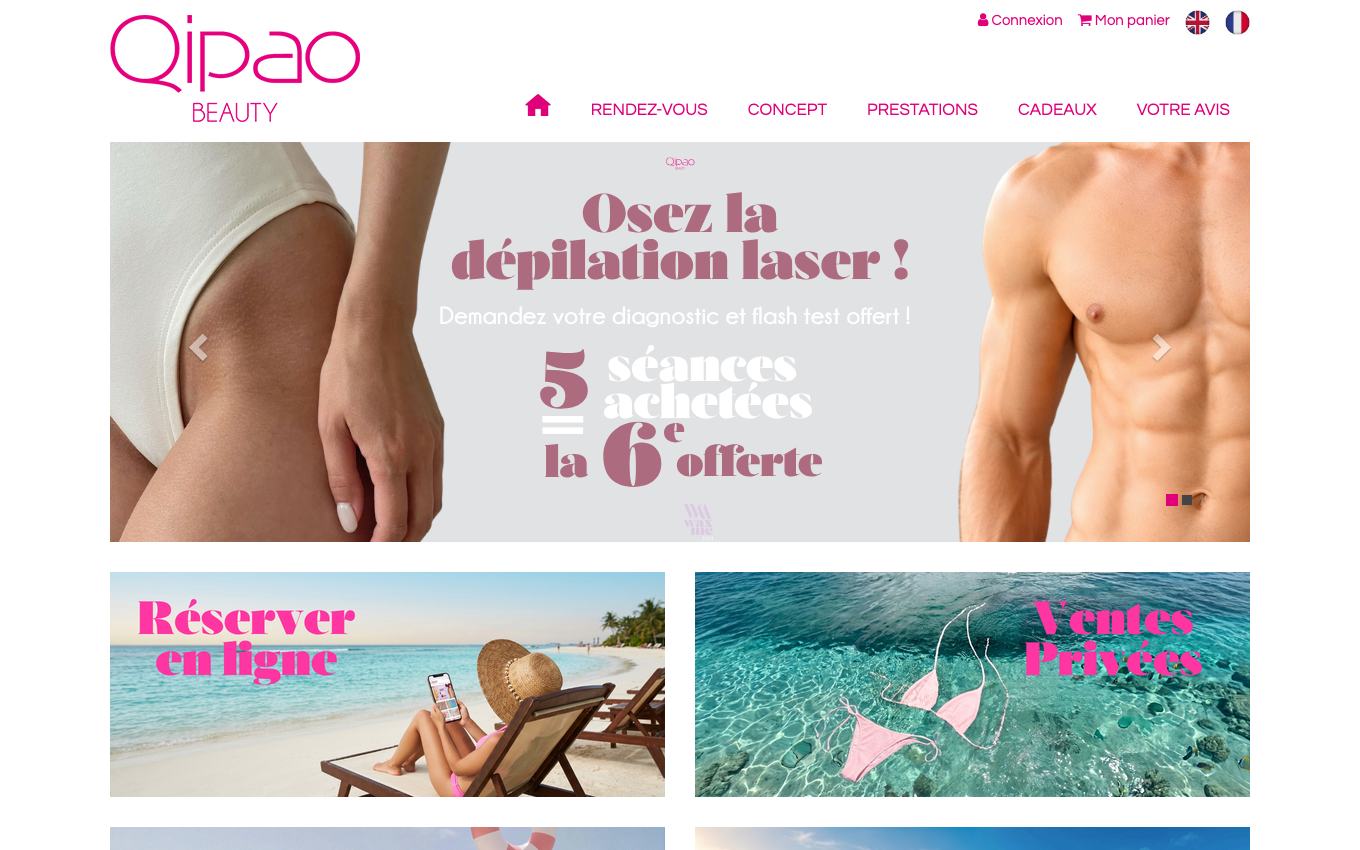 Page d'accueil du site officiel Qipao