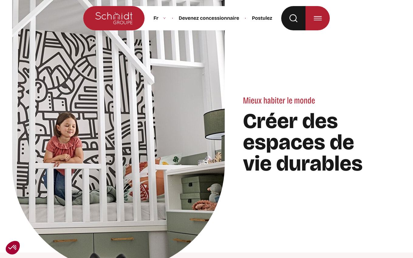 Page d'accueil du site officiel Schmidt