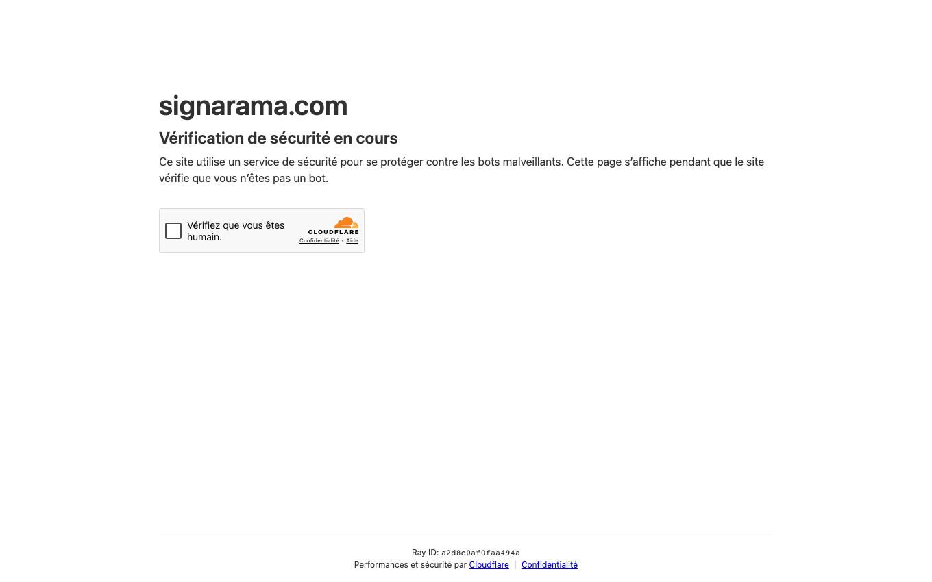 Page d'accueil du site officiel Signarama