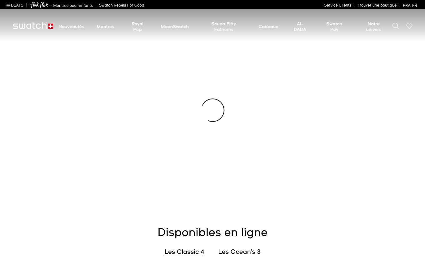 Page d'accueil du site officiel Swatch